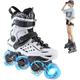 Inline Skates Children's Kids Inliners Roller Skates Outdoor Sports Specialized Roller Blades ABEC 7 Carbon Safe and Durable Children's Inline Skates for Kids Girls Boys Teens,White,37