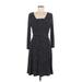 Tommy Hilfiger Casual Dress - Midi: Black Polka Dots Dresses - Women's Size 8