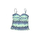 Ocean Avenue Swimsuit Top Blue Print Sweetheart Swimwear - Women's Size X-Large