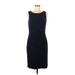 Karl Lagerfeld Paris Casual Dress - Sheath: Blue Damask Dresses - New - Women's Size 6