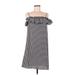 H&M Casual Dress: Gray Houndstooth Dresses - Women's Size 8