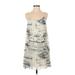 American Rag Cie Casual Dress - Mini Scoop Neck Sleeveless: Gray Tie-dye Dresses - Women's Size Small