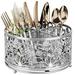 Wildon Home® Metal Round Flatware Caddy Metal in Gray | 5.1 H x 6.7 W x 6.7 D in | Wayfair 3A98380B51D44EB7A692A3BE193F7E8F