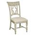 One Allium Way® Bacajol Linen Queen Anne Back Side Chair Dining Chair Upholstered/Fabric in Brown/Yellow | 42 H x 20.75 W x 28.93 D in | Wayfair