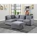 Gray Sectional - Latitude Run® Upholstered Sectional Sofa w/ Chaise Corduroy | 34.2 H x 91.7 W x 86 D in | Wayfair 6BE41EC58D91478C9800A6D493EC5033