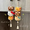 Sanurgente-Hello Kitty PU Leather Tassel Key Ring Key Jewelry Fringe Jewelry Cute Key Bag Key