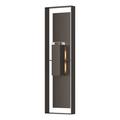 Hubbardton Forge Shadow Box Flush Mount Outdoor Wall Sconce Plastic in White/Black | Tall | Wayfair 302607-1052