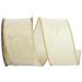 The Holiday Aisle® 2-1/2"X10Yd Ivory/Gold Linen Glimmer Harmony Wired Edge Ribbon Metal in White/Yellow | 2.5 H x 6 W x 6 D in | Wayfair