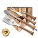 Baseball BBQ Grand Slam Combo Toronto Jays 1 5-Piece Grilling Tool Set in Brown/Gray | 14 H x 3 W x 3 D in | Wayfair GRTLSTGSTBJ