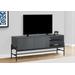 Tv Stand, 60 Inch, Console, Media Entertainment Center, Storage Cabinet, Living Room, Bedroom, Grey Laminate, Black Metal, Contemporary, Modern – Monarch Specialties I 2739