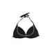 B Swim Swimsuit Top Black Plunge Swimwear - Women's Size Large