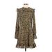 Who What Wear Casual Dress: Gold Tortoise Dresses - Women's Size X-Small