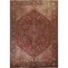 Vintage Vegetable Dye Heriz Persian Wool Area Rug Hand-knotted Carpet - 9'10" x 12'9"