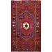 Geometric Hamedan Persian Kitchen Area Rug Handmade Wool Carpet - 3'2" x 4'9"