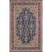 Floral Kashan Persian Vintage Area Rug Handmade Wool Carpet - 6'5" x 9'3"