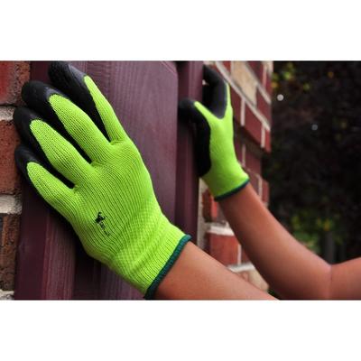 G & F Products Latex Coated High Visibility Work Gloves, 6 Pairs