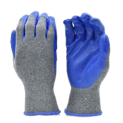 G & F Products Latex Dipped Work Gloves, Blue, 10 Pairs - Large