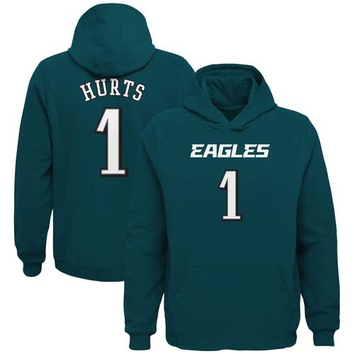 Jugend Jalen Hurts Midnight Green Philadelphia Eagles Mainliner Spielername & Nummer Pullover Hoodie