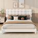 Twin Full Queen Size Modern Platform Bed, Velvet Upholstered Bed Frame with Soft Tufted Headboard