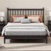 King Size Wood Platform Bed with Gourd Shaped Headboard