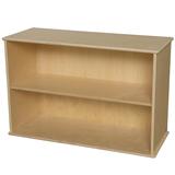 Wood Design 2 Shelf Open Kids Bookshelf Cabinet, Toddler Classroom Toy Storage Organizer, Crafts & Supplies Storage Unit - 24"