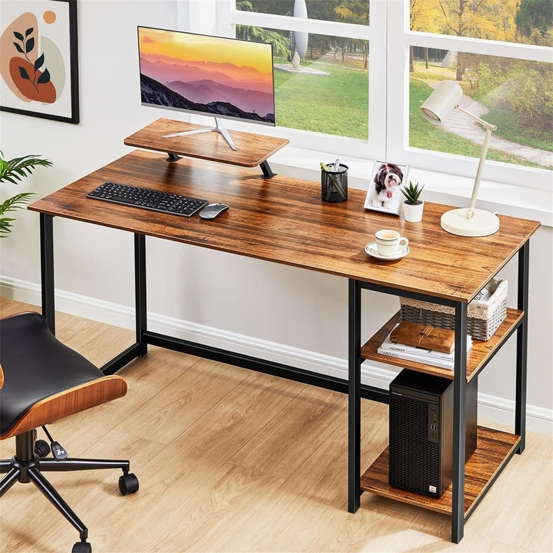 Computer Home Office Desk with Monitor Stand