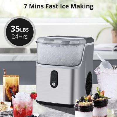 Nugget Ice Maker Countertop Machine with Soft Chewable Ice