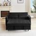 58" Full Pull-Out Daybed, 3-in-1 Convertible Velvet Sleeper Sofa Bed with 2 Pillows and Side Tables