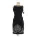 Maggy London Casual Dress - Sheath: Black Jacquard Dresses - New - Women's Size 2 Petite