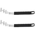 2pcs Stainless Steel Grill Grate Lifters Barbecue Net Gripper Outdoor Grill Gripper