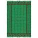 Casavani Hand Block Printed Green Cotton Hallway Stair Runner Area Rug Indoor Outdoor Rug 2.6x8 feet