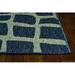 3 X4 Blue Grey Machine Woven Uv Treated Abstract Indoor Outdoor Accent Rug