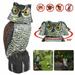 Realistic Owl Decoy with Rotating Head Repellent Pest Control Scarecrow Garden