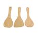 TOYMYTOY 3 Pcs Original Unpainted 3 Shapes Wooden Spades Set Practical Kitchen Utensil Cooking Tools for Restaurant Hotel Home