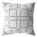 20 White Floral Indoor Outdoor Throw Pillow