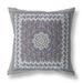 26 Gray Peach Holy Floral Indoor Outdoor Throw Pillow