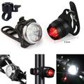 ReTeiv Super Bright USB Led Bike Bicycle Light Rechargeable Headlight +Taillight +Bell