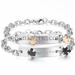 only love Â¡Â± Promise Jigsaw Puzzle Stainless Steel Mens Womens Chain Bracelet