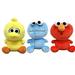 Sesame Street Trio Super Soft Plush Set Elmo Cookie Monster Big Bird Doll 11