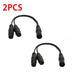 3-Pin XLR Male Plug to Dual 2 Female Jack Y Splitter Mic DJ Cable Adaptor 1-10X