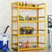 MOLYHOM Heavy Duty Garage Shelving 4-Tier Industrial Garage Storage Shelves Racks Adjustable Metal Storage Shelving Units 72.1 H*47.3 W*17.7 D