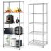 SYTHERS 24 x 14 x 59 5 Tier Metal Large Storage Rack Wire Shelving Height Adjustable Heavy Duty Organizer Shelf for Bathroom Kitchen Living Room 750 Ibs Capacity