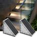 Lights ZKCCNUK Solar Step Lights 2 Pack Outdoor Stair Lights Warm White Triangles Solar Decks Lights IP67 Auto On Off Decoration Lights For Stair Patio Yard Drivewa Sports Outdoors on Clearance