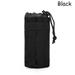 (Black) Tactical Molle Water Bottle Pouch Portable Kettle Pocket Outdoor Camping Bags