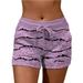 Munlar Drawstring Women s Shorts Athletic Casual Shorts Pink Shorts Yoag Golf Gym Summer Star Shorts with Pockets