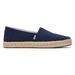 TOMS Women's Blue Alpargata Rope 2.0 Navy Recycled Cotton Espadrille Shoes, Size 5