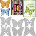 6Pcs 3D Kaleidoscope Butterfly Cutting Dies Butterfly Metal Die Cut Butterfly Paper Cards Cutting Dies Carbon Steel DIY Crafts Template Scrapbooking Photo Album Decoration