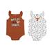 Girls Newborn & Infant Colosseum Texas Orange/White Longhorns Two-Pack Hopper Ruffle Bodysuit Set