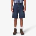 Dickies Men's Denim Utility Shorts, 11" - Medium Wash Size 32 (DX601)