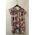 Ted Baker Floral Lightweight Blouse Pink & Grey Size: 8